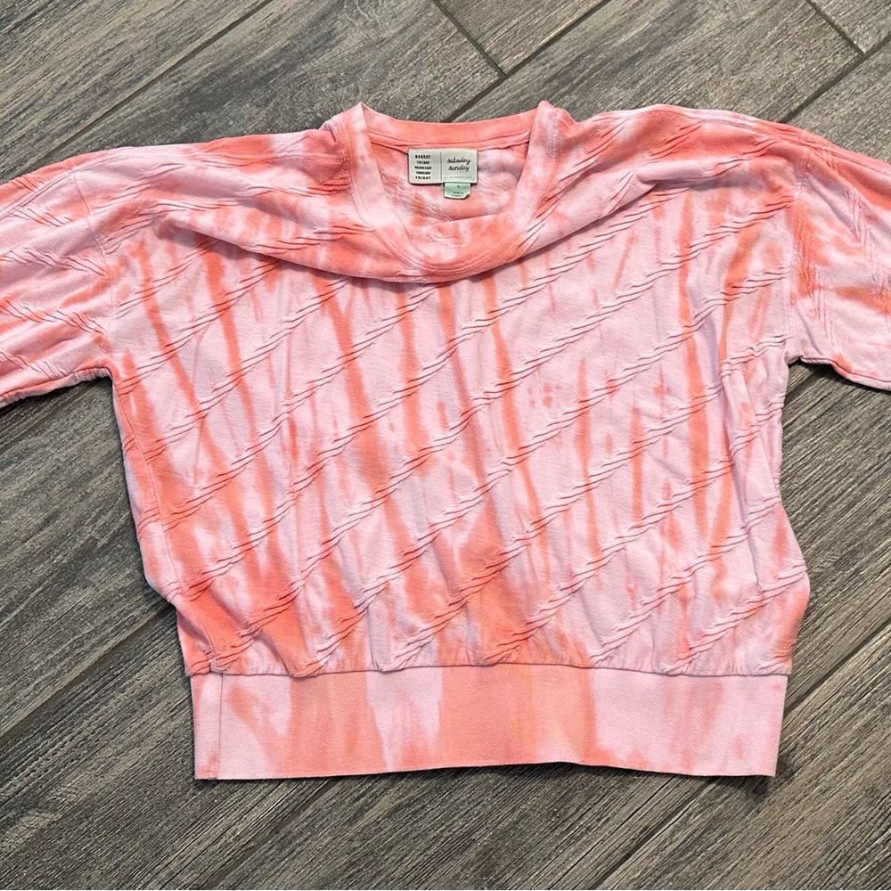 Anthropologie Pink Tie-Dye Blouse